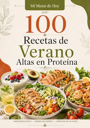 Portada del recetario 100 Recetas de Verano Altas en Proteína
