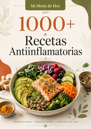 Portada del recetario Cocina Variada +1000 Recetas Antiinflamatorias