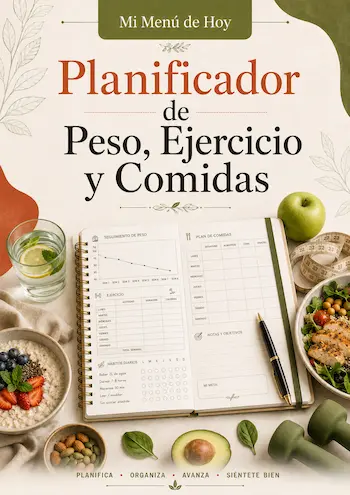 Portada del recetario Planificador de Peso, Ejercicio y Comidas