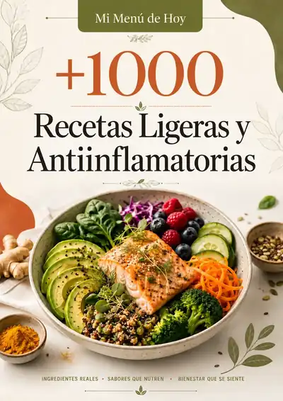 Portada del recetario Cocina Variada +1000 Recetas Antiinflamatorias