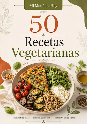 Portada del recetario 50 Recetas Vegetarianas